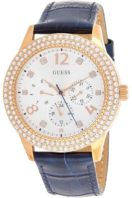 Amazon | GUESS レディース ステンレススチール クリスタル